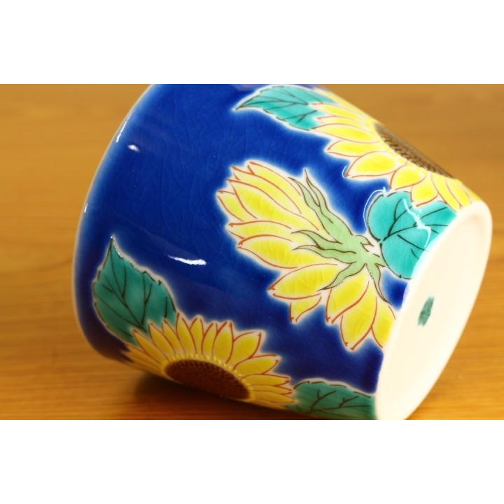 九谷焼 マグカップ 四季の花 ひまわり/青郊窯 和食器 マグカップ 人気