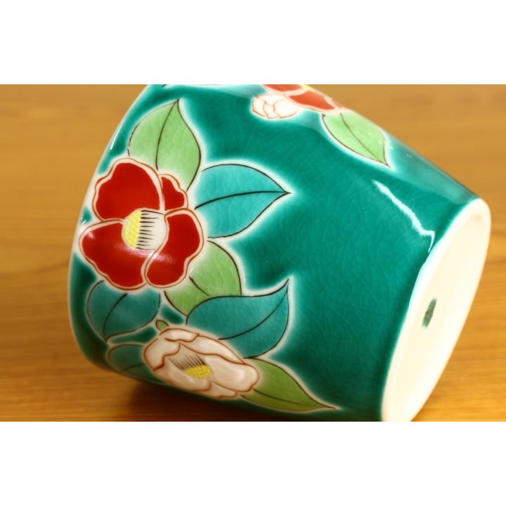 九谷焼 マグカップ 四季の花 椿 / 青郊窯 和食器 マグカップ 人気