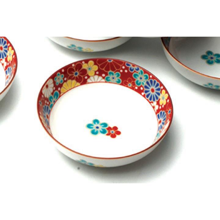 九谷焼 4号小鉢揃 梅菊文/青郊窯 送料無料 和食器 鉢 中鉢 人気 ギフト