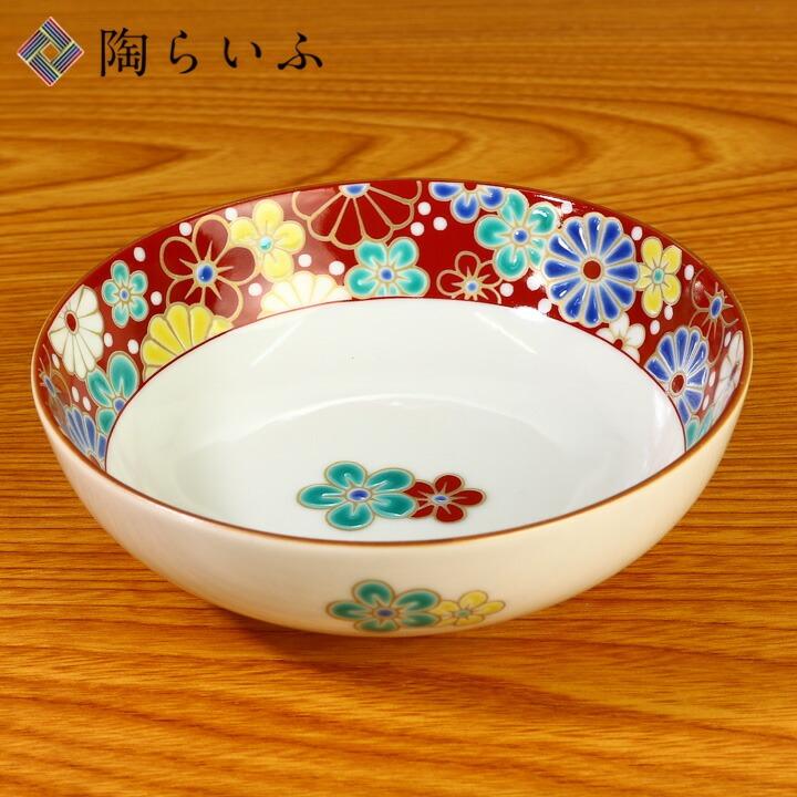 九谷焼 4号鉢 梅菊文 / 青郊窯 和食器 皿 小鉢 中鉢 人気 ギフト 化粧