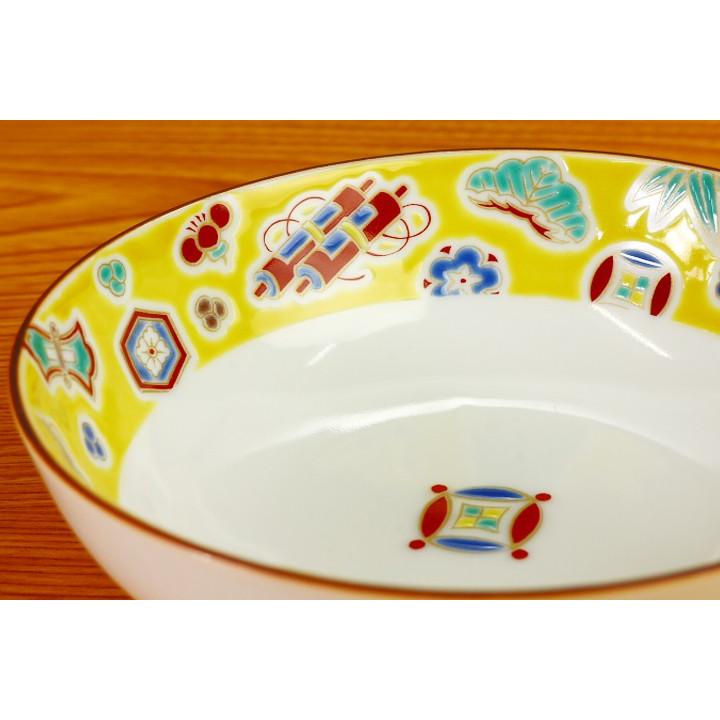 九谷焼 4号鉢 黄交趾/青郊窯 和食器 皿 小鉢 中鉢 人気 ギフト 化粧