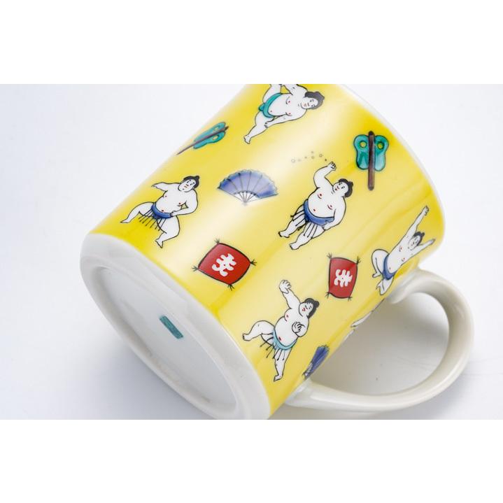 九谷焼 マグカップ お相撲さん / 青郊窯 和食器 コーヒーカップ カップ