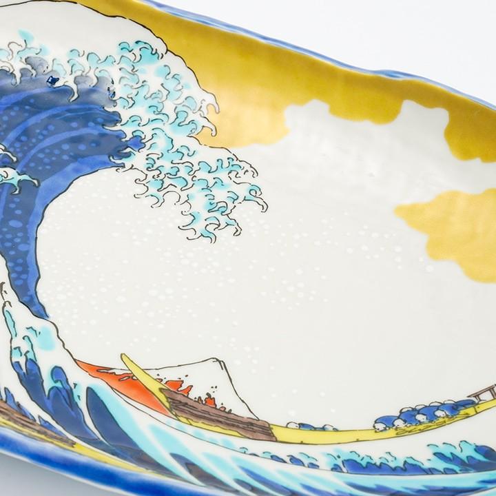 九谷焼 3種から選べる 大盛皿 日本の名画 / 青郊窯 和食器 皿 盛皿 人気 ギフト_4