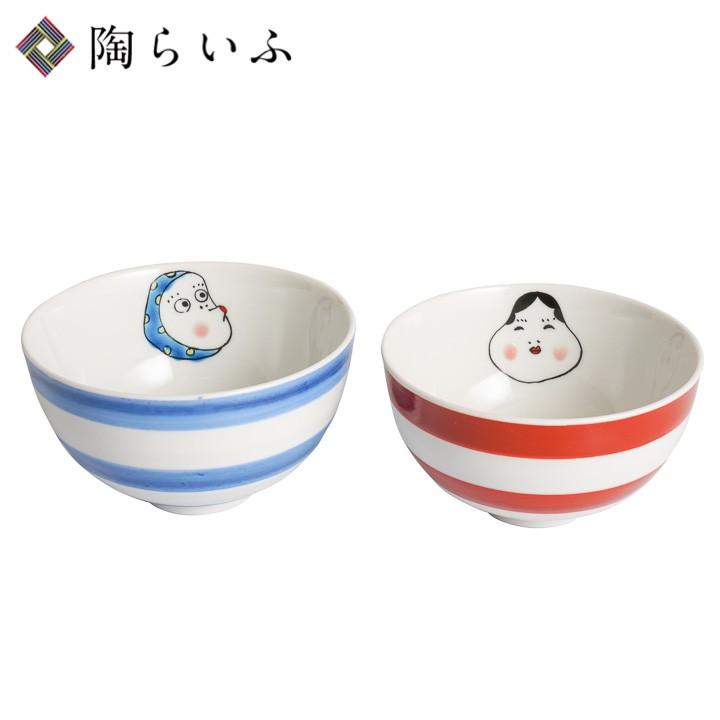 九谷焼 飯碗 おかめひょっとこ 双鳩窯 送料無料 和食器 夫婦茶碗 茶碗 ご飯茶碗 ペア 人気 ギフト セット 贈り物 Sq 117 使う 贈る 九谷焼専門店 陶らいふ 通販 Yahoo ショッピング