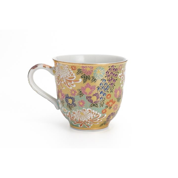 九谷焼 マグカップ 上花詰/九谷暁堂 和食器 人気 ギフト 贈り物 結婚