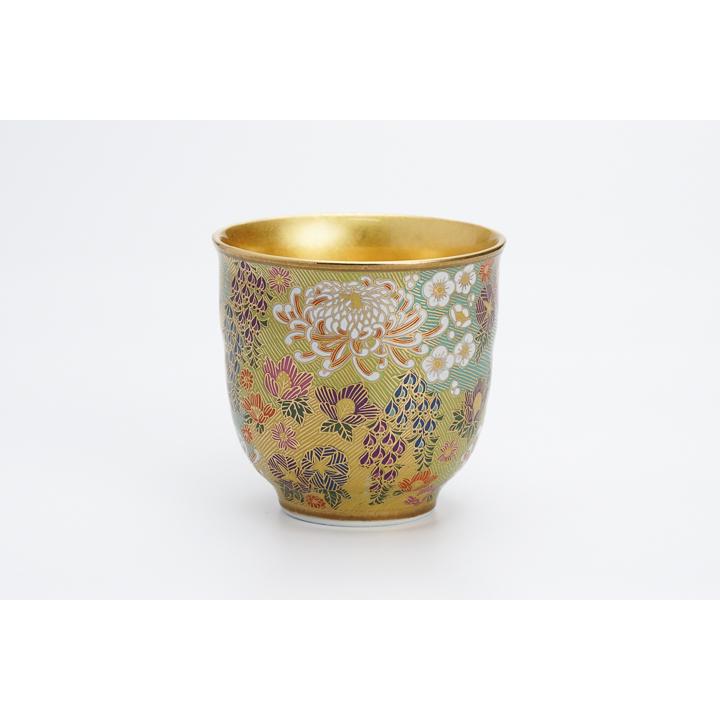 九谷焼 マグカップ 上花詰 内金箔/九谷暁堂 和食器 人気 ギフト 贈り物