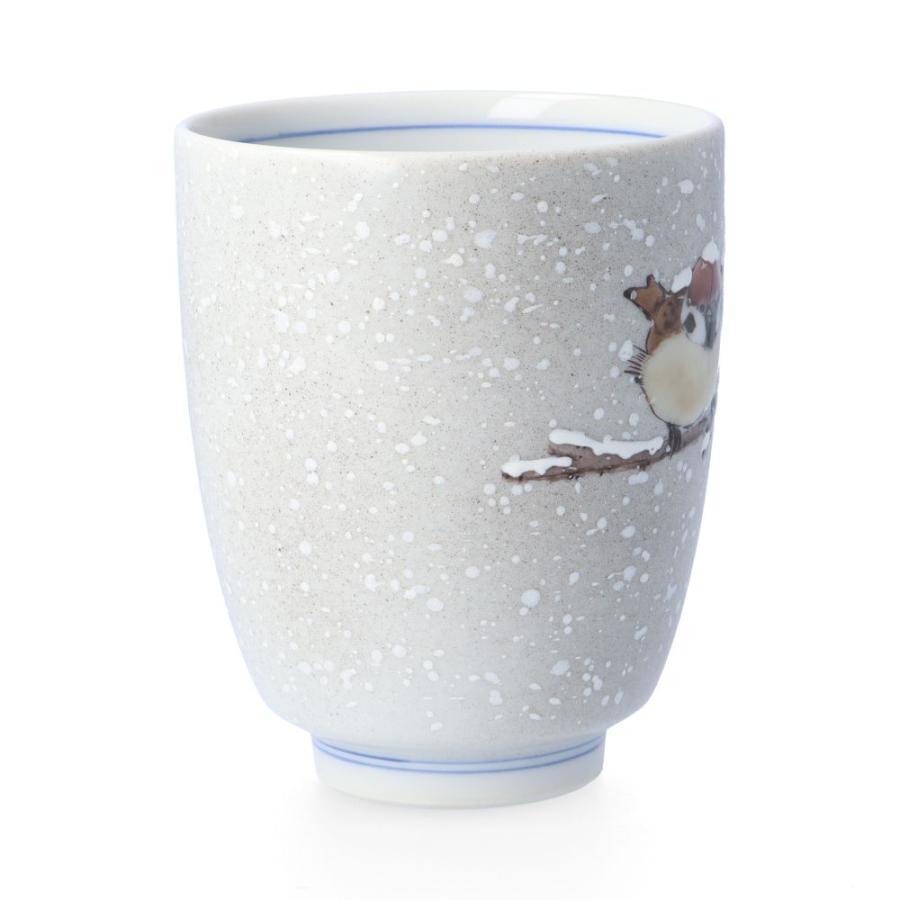 九谷焼 湯呑 雪二雀図 / 中村陶志人 | 茶器 すずめ 福良雀 木 九谷焼 湯呑 雪二雀図 / 中村陶志人 | 茶器 すずめ 福良雀 木