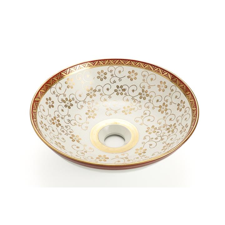 九谷焼　白粒鉄仙　鉢 九谷焼 手洗鉢 白粒鉄仙 送料無料 洗場 洗面ボール 手洗器 和風 手洗い