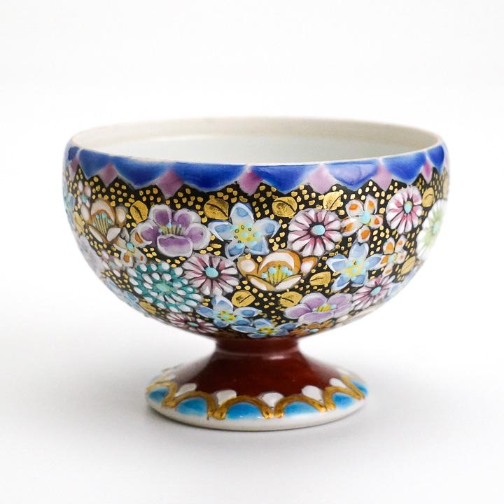 九谷焼 蓋器 色絵金襴花詰 / 高聡文 花づめ hanazume 和食器 鉢 小鉢