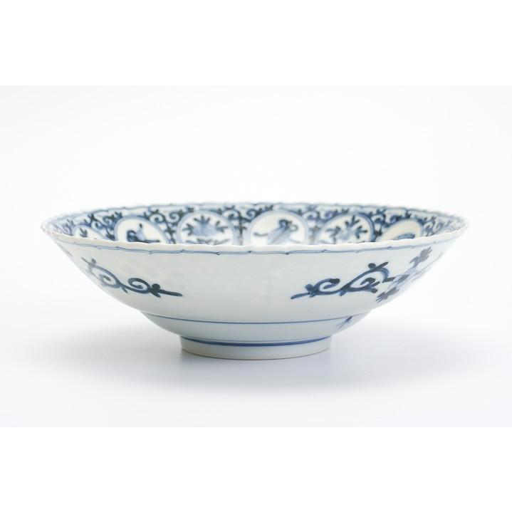 九谷焼 6号輪花鉢 丸紋松竹梅/山本長左(宮内庁御用窯) 送料 九谷焼 6号輪花鉢 丸紋松竹梅/山本長左(宮内庁御用窯) 送料