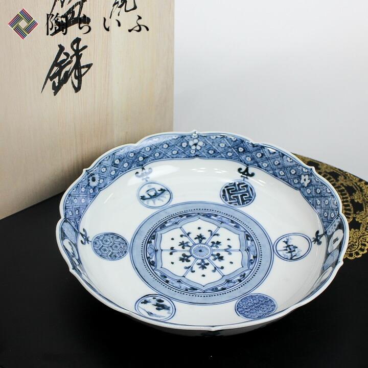九谷焼 7号盛鉢 花紋祥瑞手/山本長左（宮内庁御用窯） 送料無料 和食器  