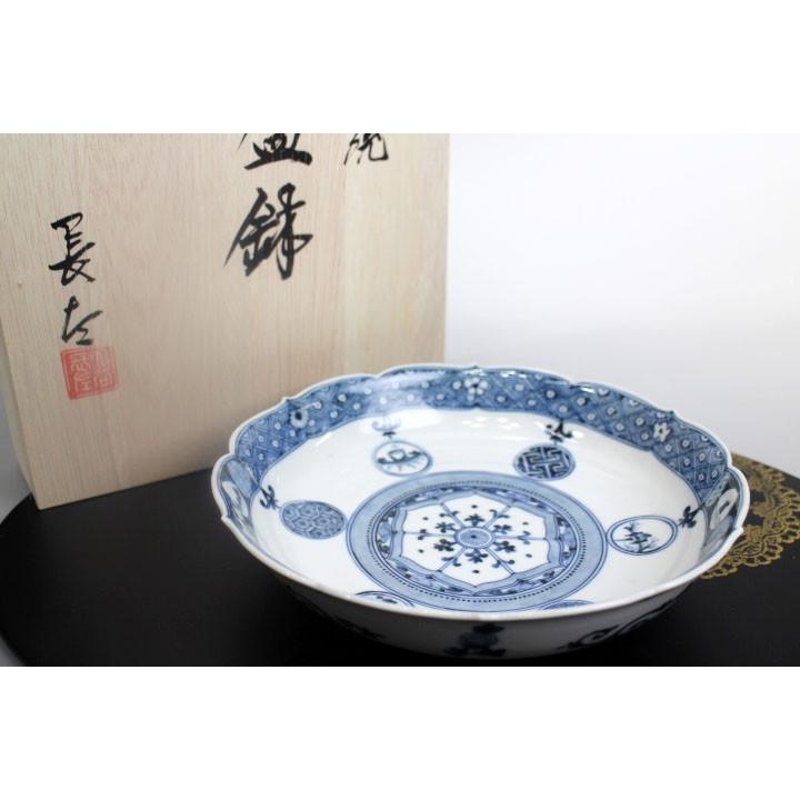 九谷焼 7号盛鉢 花紋祥瑞手/山本長左（宮内庁御用窯） 送料無料 和食器  