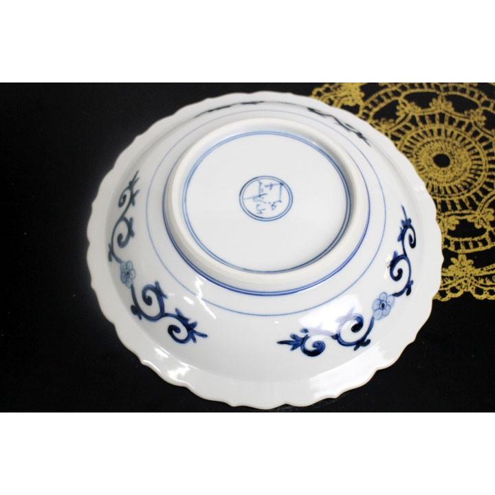 九谷焼 6号中皿 桃果唐草文/山本長左(宮内庁御用窯) 送料無料 九谷焼 6号中皿 桃果唐草文/山本長左(宮内庁御用窯) 送料無料