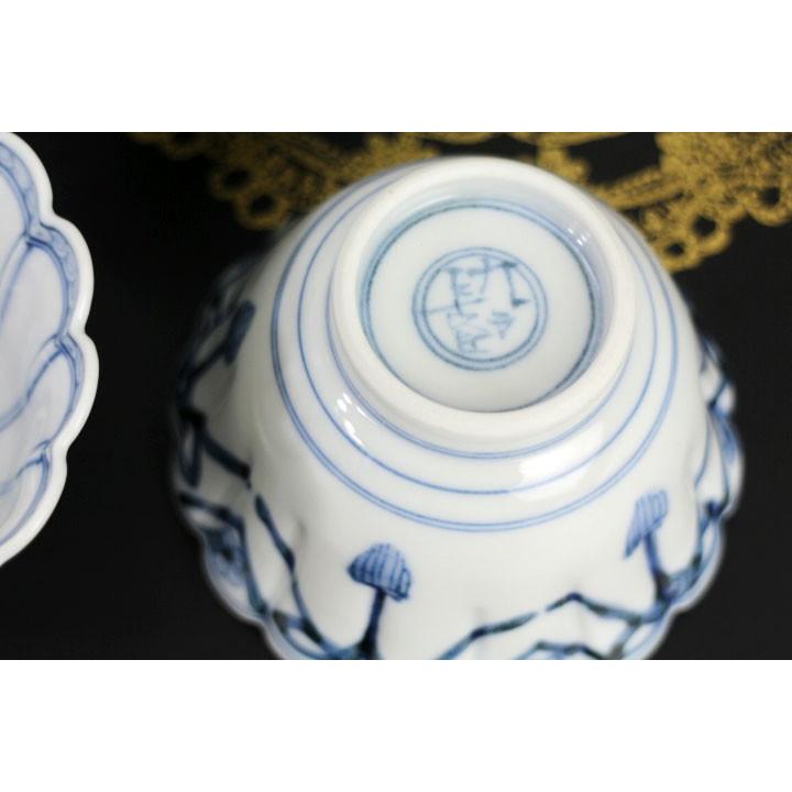 九谷焼 菊型小鉢揃 桃果紋/山本長左(宮内庁御用窯) 送料無料 九谷焼 菊型小鉢揃 桃果紋/山本長左(宮内庁御用窯) 送料無料