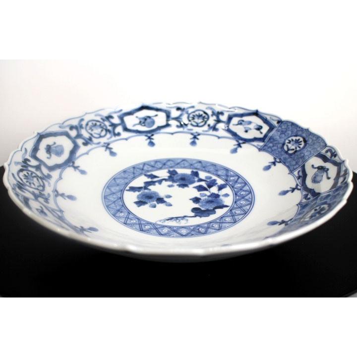 九谷焼 8.5号盛皿 祥瑞手菊紋/山本長左(宮内庁御用窯) 送料 九谷焼 8.5号盛皿 祥瑞手菊紋/山本長左(宮内庁御用窯) 送料