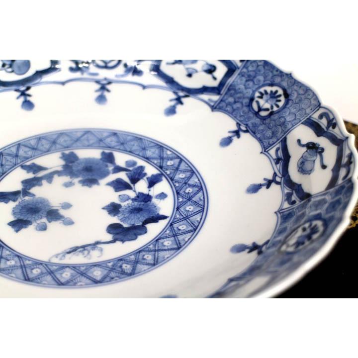 九谷焼 8.5号盛皿 祥瑞手菊紋/山本長左(宮内庁御用窯) 送料 九谷焼 8.5号盛皿 祥瑞手菊紋/山本長左(宮内庁御用窯) 送料
