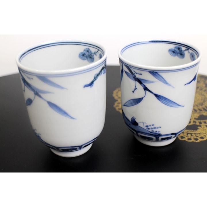 九谷焼 組湯呑 双輪文松竹梅/山本長左（宮内庁御用窯） 送料無料 和  