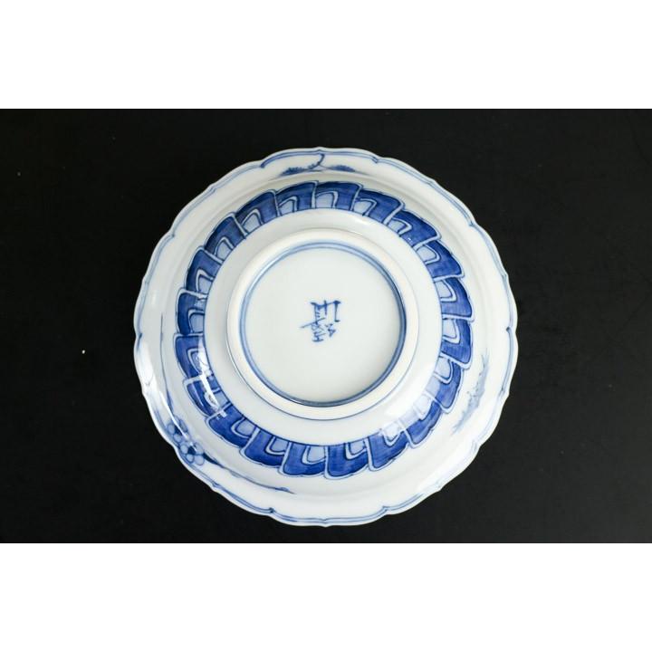 山本長左作 九谷焼 青花うさぎ文 小鉢揃 5客セット