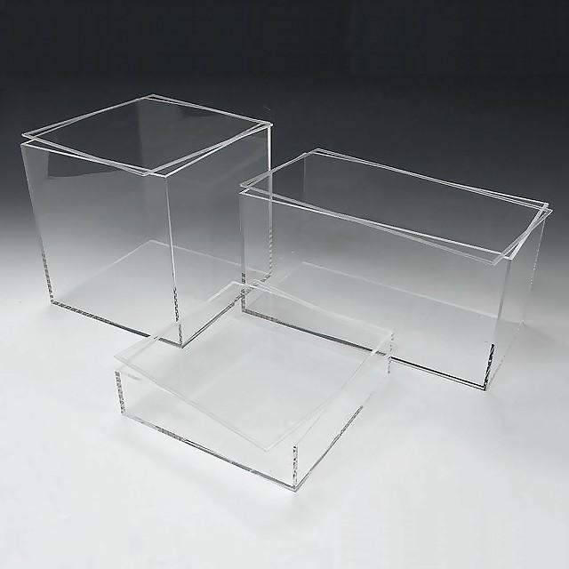 アクリル樹脂澄み切った納めるBOX W400mm×H450mm×D400粍 板厚4粍    澄み切った入れもの アクリル樹脂入れもの せつ然たる入れもの 可塑性物質入れもの 納めるボックス席