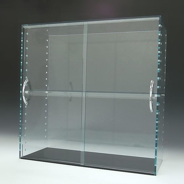アイボリー×レッド コレクションラック アクリル板 ガラス色 W450×H450
