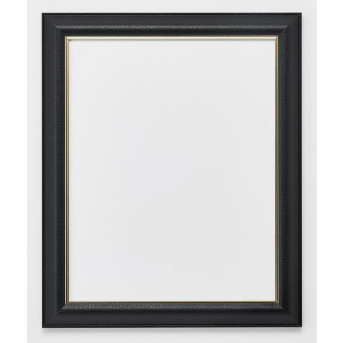 正方形の額縁 アルミフレーム フレ (Frais) ブラックレザー サイズ900画