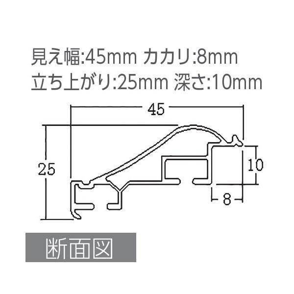 デッサン用額縁 アルミフレーム HVL ネオホワイト サイズ小全紙の画像