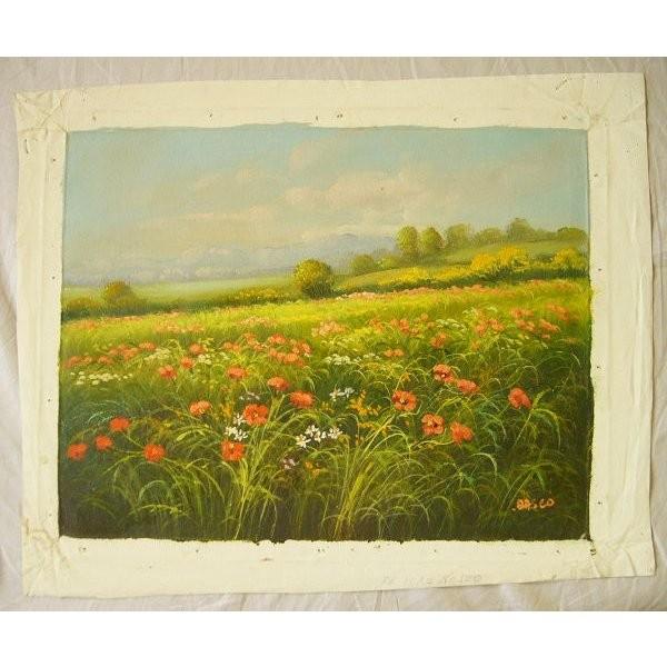 ヨーロッパ絵画 肉筆油絵 (額縁付きで納品対応可) サイズF6号 バスコ作