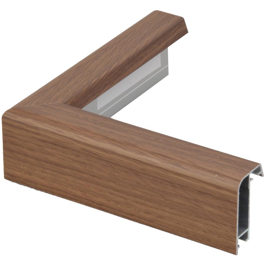 額縁 油絵/油彩額縁 アルミ製 仮縁 6571（アフィックス２８） F50号 ウッドブラウン