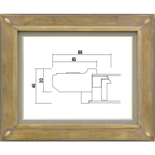 デッサン額縁 シャイン⁄シルバー A2（594×420mm） 前面UVカット