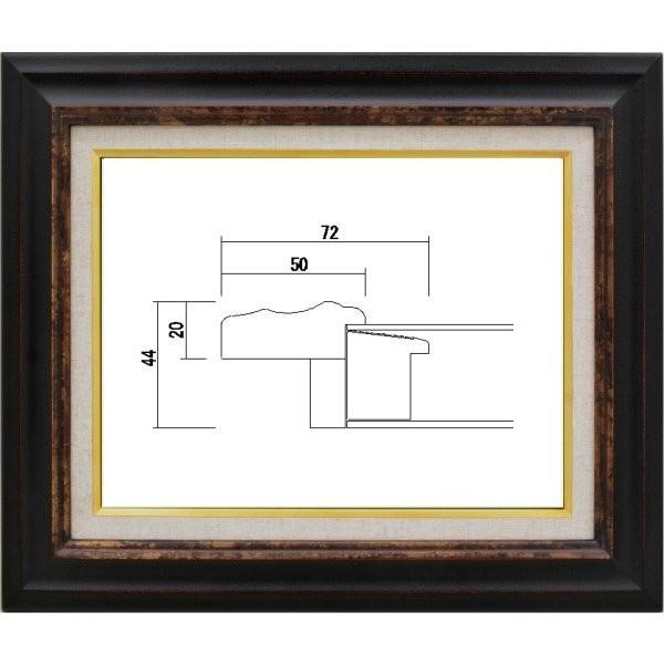人気ブランド 油絵額縁 油彩額縁 木製フレーム アクリル付 7740 サイズ F12号 鉄黒 ブラック 正規激安 Southpointbd Com