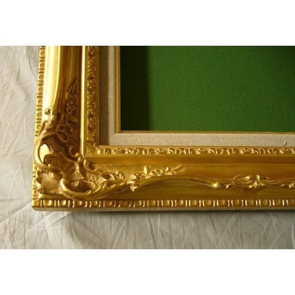 油絵/油彩額縁 木製フレーム 成型フレーム アクリル付 7840 サイズ F15