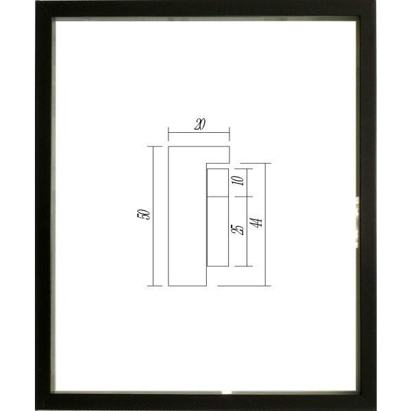 デッサン用額縁 木製フレーム 9790 半切 ブラック