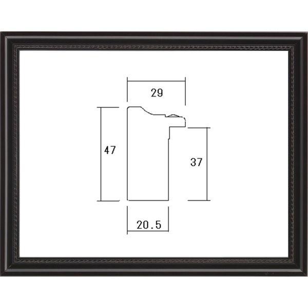 額縁 油絵/油彩額縁 出展用木製仮縁 7300 M120号 鉄黒