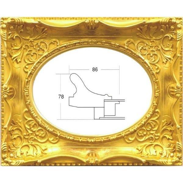油絵/油彩額縁 木製フレーム アクリル付 7826 サイズ F10号 ゴールド 金