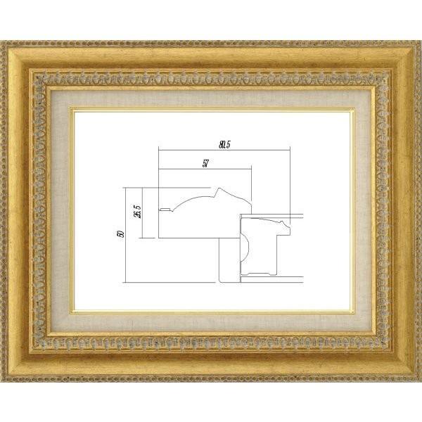 額縁 油絵/油彩額縁 アクリル付 9631 サイズ F10号 ゴールド 金