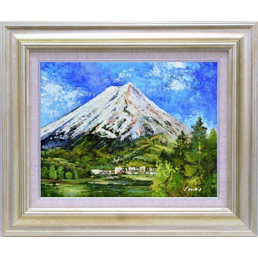 風景画 水彩画 木製額縁付きF6サイズ 風景 水彩画 フレーム付き F6