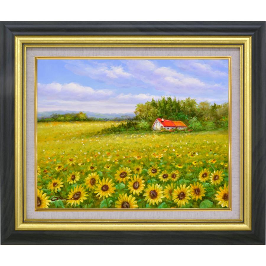 油彩画 洋画 肉筆絵画 セレクトアート (額縁 フレーム付き) サイズF6号