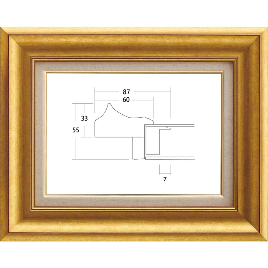 額縁　油絵 油彩額縁 8167-TO ゴールド S3号