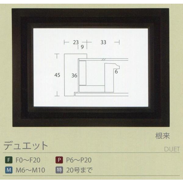 額縁 油彩額 油絵額縁 木枠付きキャンバス用の額縁 デュエット 根来 サイズF12号_5