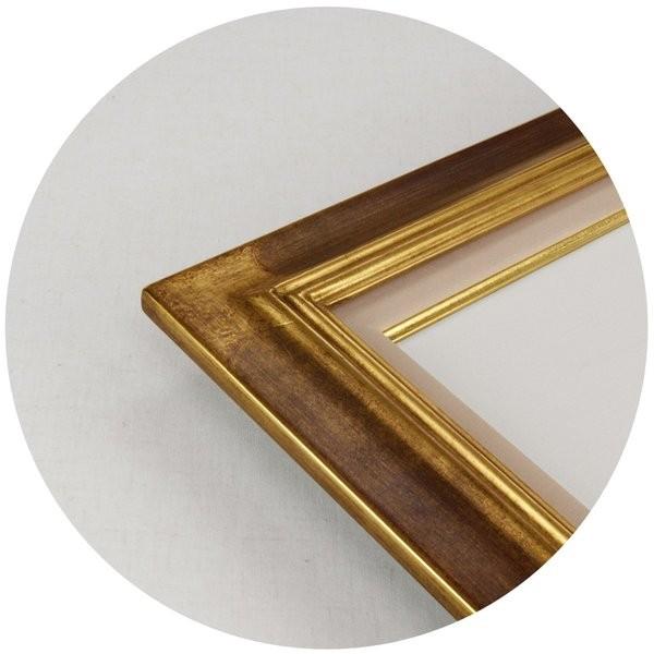 油絵/油彩額縁 木製フレーム アクリル付 9292 サイズ F15号 ゴールド