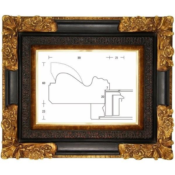 黒角花 金+黒 サイズF12号