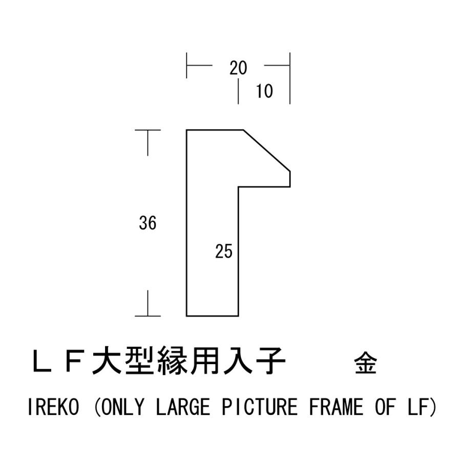 額縁 油彩額 油絵額縁 木枠付きキャンバス用の額縁 大型仮縁 MK-1 金 サイズM50号_5