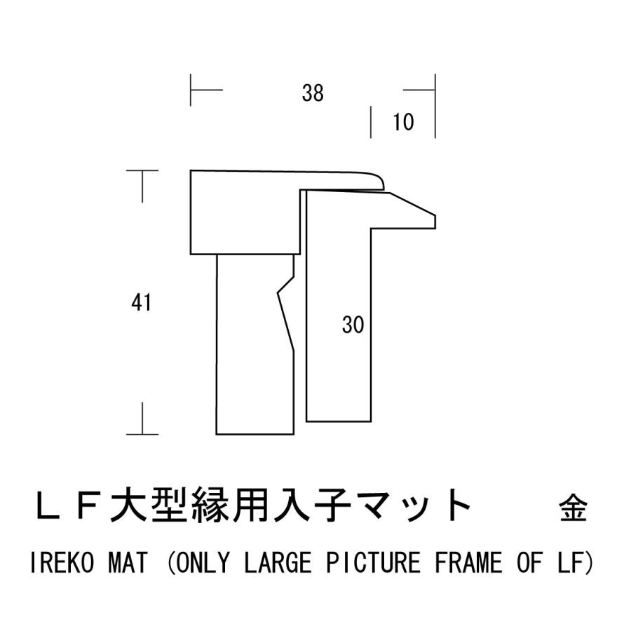 額縁 油彩額 油絵額縁 木枠付きキャンバス用の額縁 大型仮縁 MK-1 金 サイズM50号_7