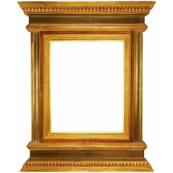 装飾祭壇額縁 油彩額縁 油絵/油彩額縁 木製フレーム SA-16 金 サイズF10号