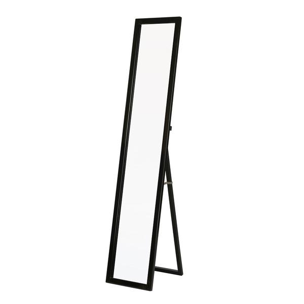 〔4枚セット〕ルックスタンドミラー(ブラック/黒) 幅30cm 姿見鏡/全身/ミラー/飛散防止加工/スリム/折りたたみ可/モダン/シンプル/完成品/業務用/NK-208_3