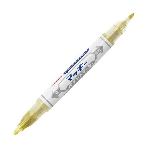 （まとめ） ゼブラ マッキーペイントマーカー細字+極細 金 YYTS20-GO 1本 〔×30セット〕の画像