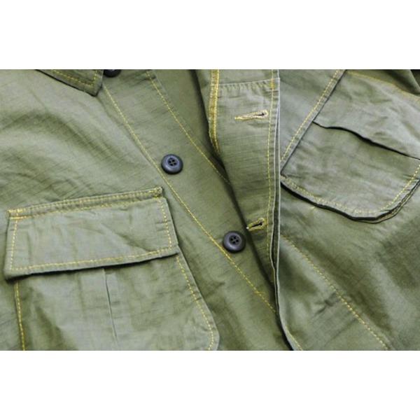 アメリカ軍 ジャングル ファーティング リップストップ ジャケット 4thモデル L オリーブ レプリカ 米軍 ミリタリーウェア_4