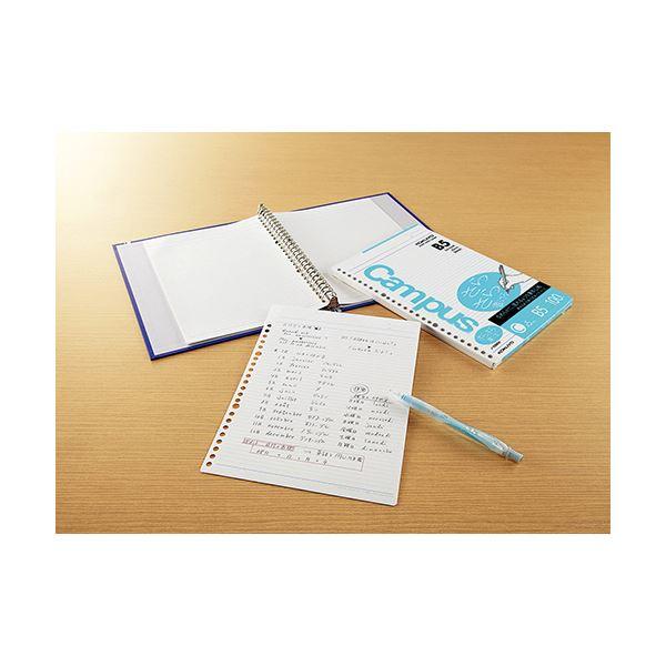 （まとめ）コクヨ キャンパスルーズリーフ（さらさら書ける）B5 C罫 26穴 ノ-836CN 1セット（500枚：100枚×5パック）〔×5セット〕_1