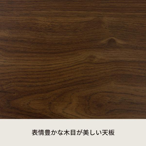 棚付折りたたみワークデスク(ロータイプ/ブラウン) 幅80cm 折りたたみ式/テーブル/机/木目/収納/テレワーク/PCデスク/パソコンデスク/モダン/おしゃれ/NK-566_3