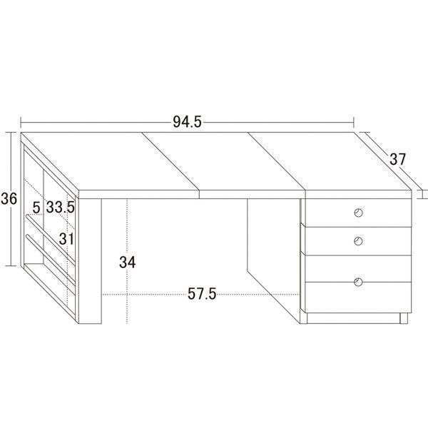 国産 天然木折りたたみ文机 完成品_4
